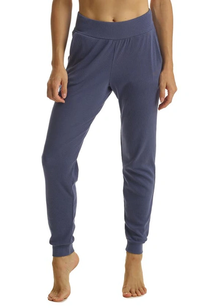 Commando Luxury Ribbed Joggers In Night Shadow