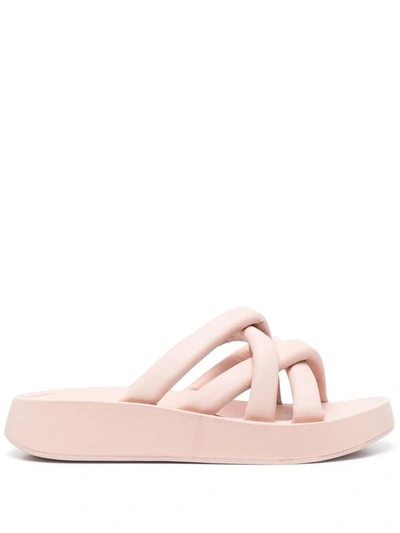 Ash Vanessa Puffy Napa Platform Sandals In Pink
