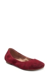 Lucky Brand 'emmie' Flat In Garnet Suede