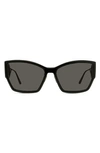 Dior 30montaigne 61mm Gradient Butterfly Sunglasses In Black