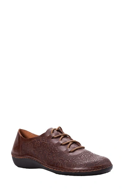 Propét Chantel Sneaker In Brown Leather
