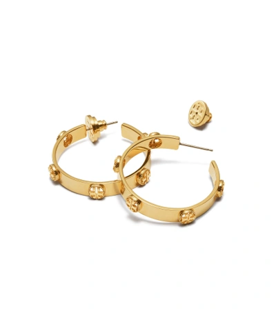 Tory burch milgrain hoop earrings outlet