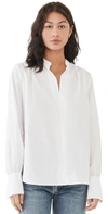 Rag & Bone Carly Poplin Long-sleeve Top In White