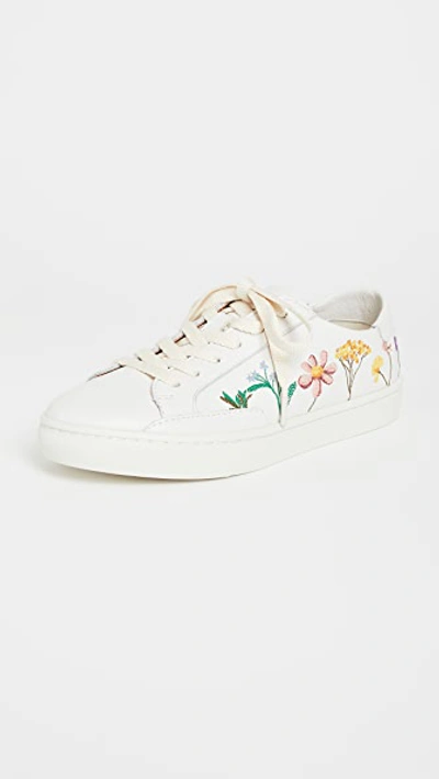 Soludos Floral Embroidered Ibiza Sneaker In White