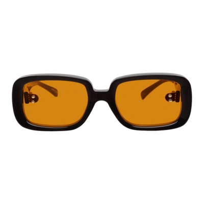 Doublet Orange Square Sunglasses In D.grey/oran