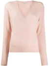 Laneus V-neck Sweater In Pink