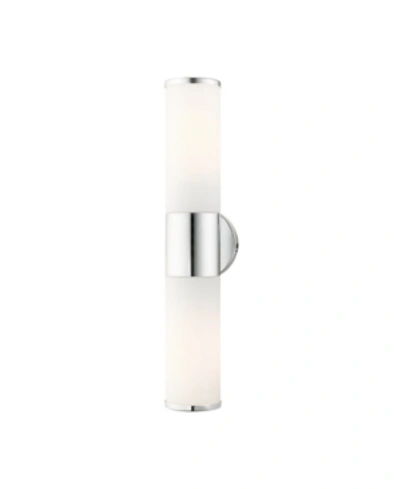 Livex Bancroft 2 Lights Vanity Sconce In Silver-tone