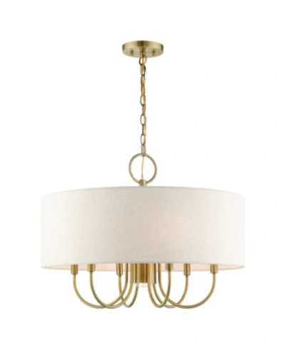 Livex Blossom 7 Lights Pendant Chandelier In Silver-tone