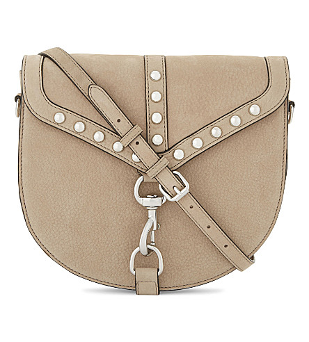 Rebecca Minkoff Rose Nubuck Leather Saddle Bag In Sandstone | ModeSens