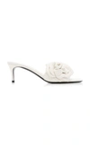 Valentino Garavani 03 Rose Edition Kitten-heel Slide Sandals, White