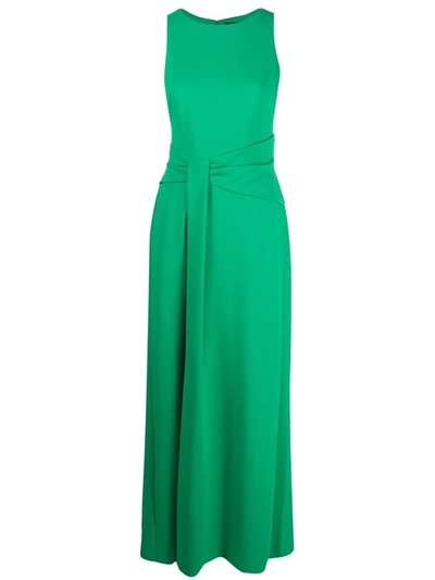 Lauren Ralph Lauren Draped-detail Sleeveless Dress In Green