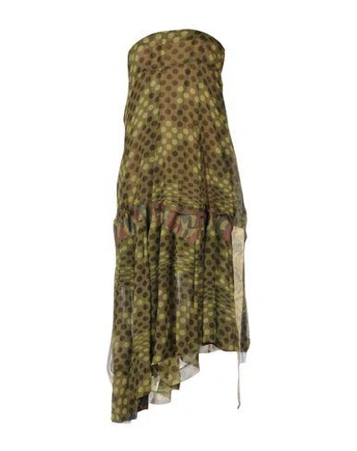 Comme Des Garçons 3/4 Length Dresses In Military Green