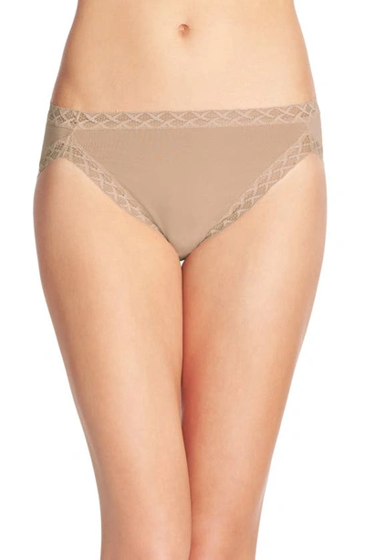 Natori Bliss Cotton French Cut Briefs In Cafe