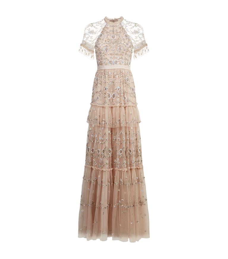 Needle & Thread Constellation Lace Gown In Pink | ModeSens