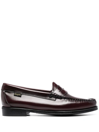 G.h. Bass & Co. Slip-on Penny Loafers In Bordeaux