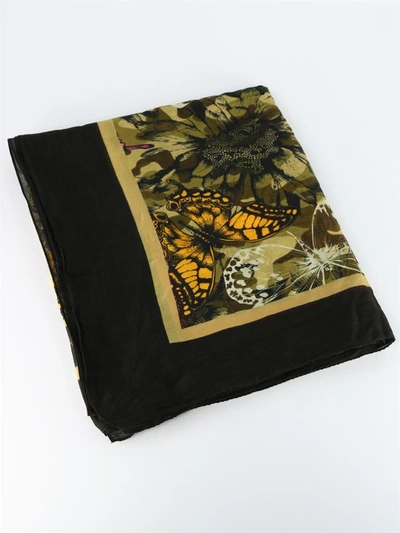813 Butterfly Print Scarf In Multicolor