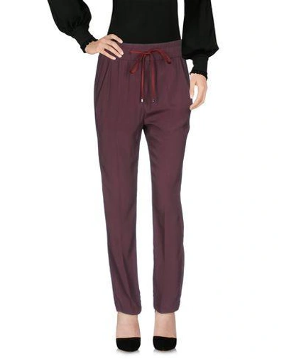 Dondup Casual Pants In Maroon