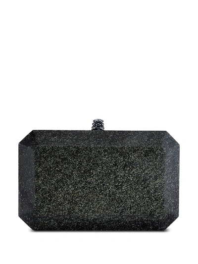 Tyler Ellis Lily Glitter-detail Clutch Bag In Black