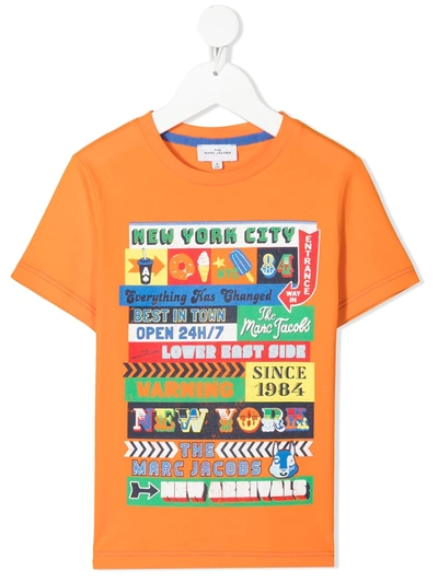 Marc Jacobs Teen Graphic-print Cotton T-shirt In Orange