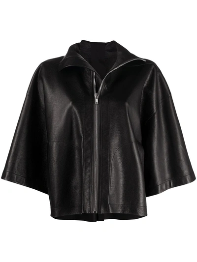 Rick Owens Kimono Sleeve Jacket In Black