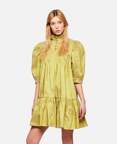 avavav mini ruffle dress AVAVAV Silk Mini Dress - Yellow Dresses, Clothing - WAVAV20181