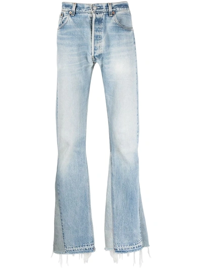 Gallery Dept. Distressed-effect Wide-leg Denim Jeans In Blue