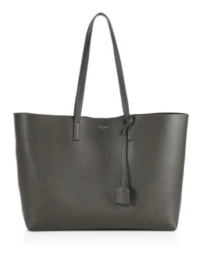 Saint Laurent Large Leather Shopper Tote