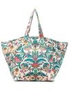La Doublej Tree Of Life Reversible Canvas Tote Bag In Multicolour