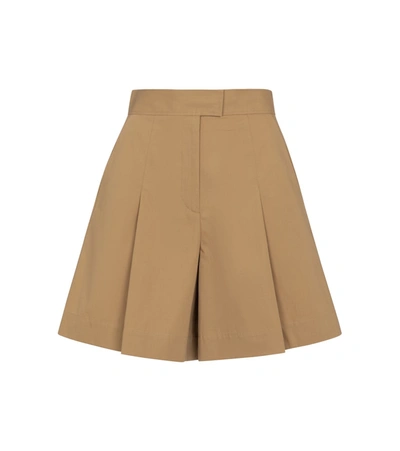 Apc Diane Cotton-canvas Shorts In Beige