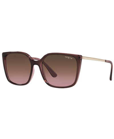 Vogue Eyewear Woman Sunglasses Vo5353s In Pink Gradient Brown