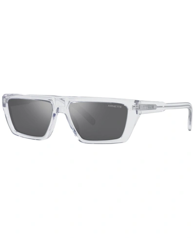 Arnette Grey Mirror Silver Rectangular Mens Sunglasses An4281 11996g 56