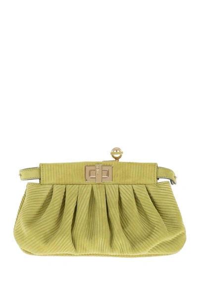 Fendi Women's  Green Suede Shoulder Bag