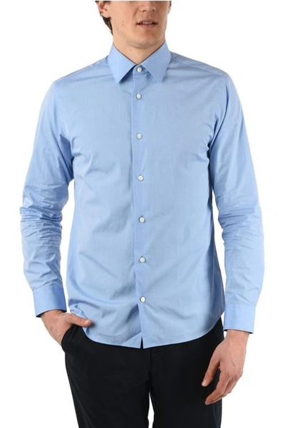 Ermenegildo Zegna Men's Light Blue Cotton Shirt