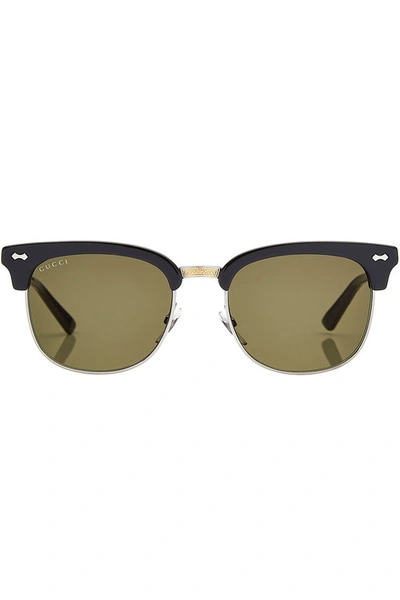 Gucci Clubmaster Sunglasses In Black | ModeSens