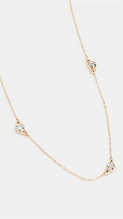 Adina Reyter 5 Diamond Chain Necklace In 14k Yellow Gold