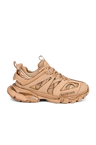 Balenciaga Women's Track Low Top Sneakers In Full Beige