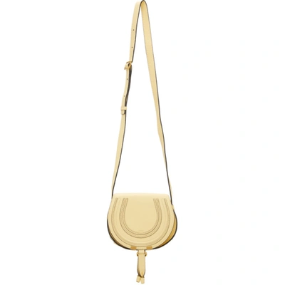 Chloé Small Marcie Leather Crossbody Bag In Softy Yellow/brass