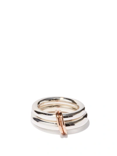 Spinelli Kilcollin Virgo Sg Ring In Sterling Silver & 18k Rose Gold