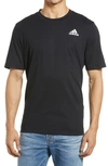 Adidas Originals Logo T-shirt In Black/ White