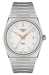 Tissot Men's Swiss Prx Stainless Steel Bracelet Watch 40mm In Silver