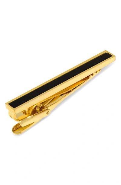 Cufflinks, Inc Inlaid Tie Bar In Gold And Onyx