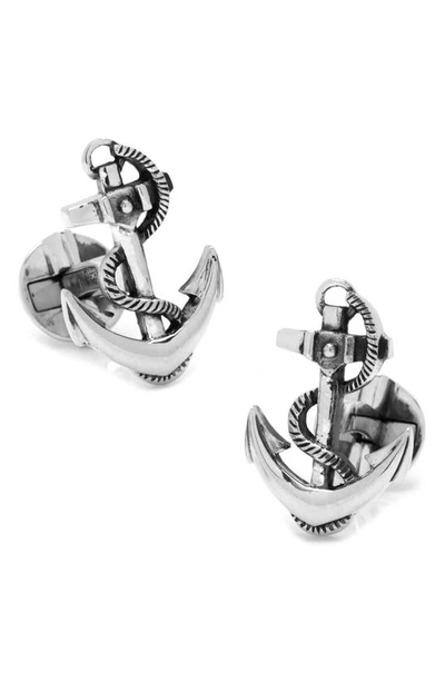 Cufflinks, Inc Silver Anchor Cuff Links