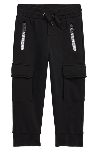 Givenchy Kids' Cargo Joggers In Black