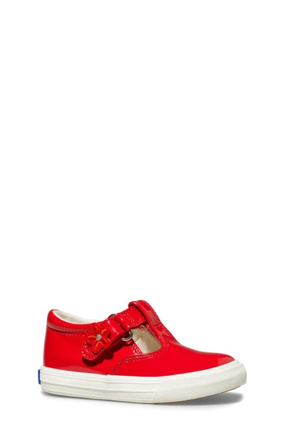 Kedsr Kids' Daphne T-strap Sneaker In Red Patent