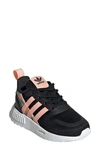 Adidas Originals Kids' X Her Studio London Multix Sneaker In Black/ Glow Pink/ White
