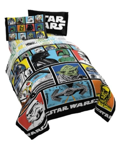 Star Wars Classic Grid Queen Bed Set, 5 Pieces Bedding In Multi-color
