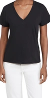 Madewell Whisper Cotton V-neck T-shirt In True Black