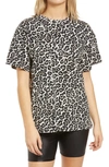 Afrm Bacio Oversize Tunic T-shirt In Spring Leopard