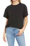 Afrm Bacio Oversize Tunic T-shirt In Noir