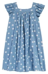 Tucker + Tate Kids' Print Shift Dress In Blue Chambray Daisy